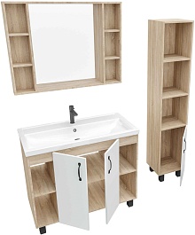 Grossman Зеркальный шкаф Флай 100 дуб сонома – фотография-2